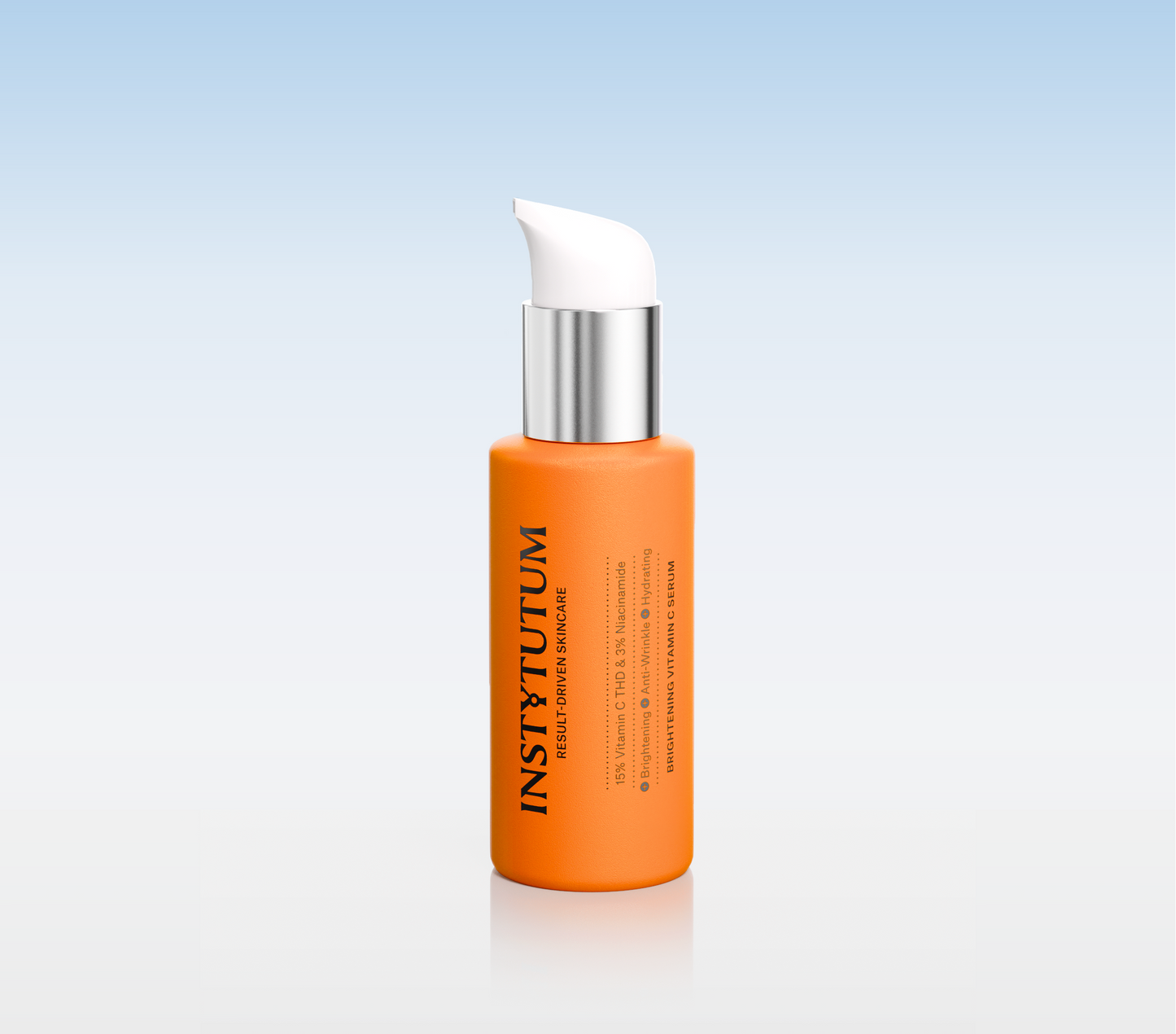 INSTYTUTUM Brightening Vitamin C Serum, 30 ml orange pump bottle