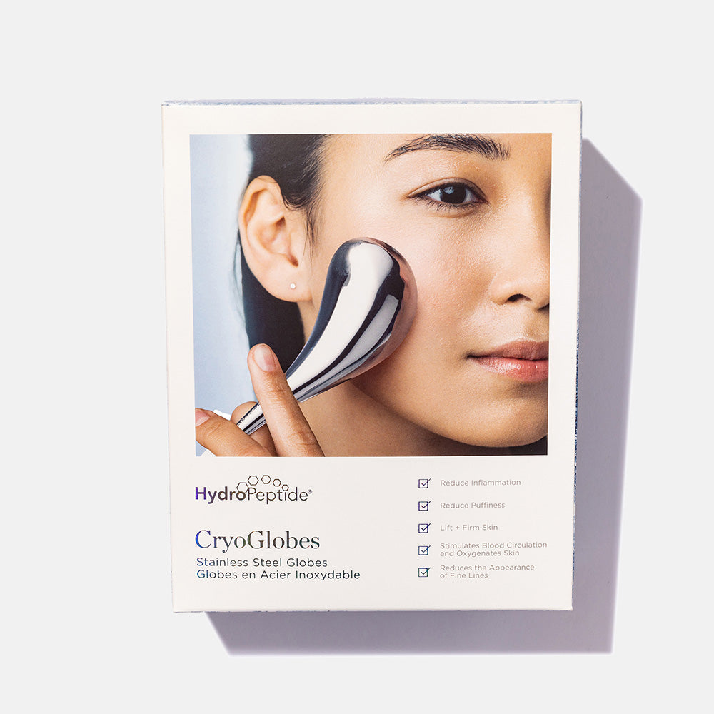 HydroPeptide CryoGlobes — Stainless Steel Facial Globes (cooling tool)